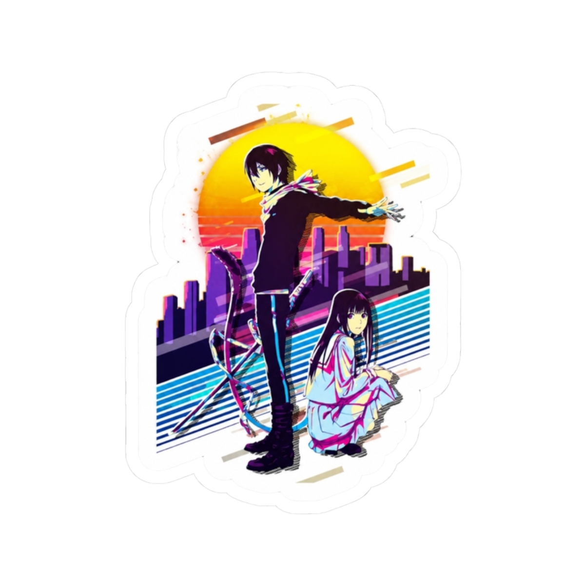 Noragami - Yato and Hiyori Iki Sticker - alternate angle 3, merchandise